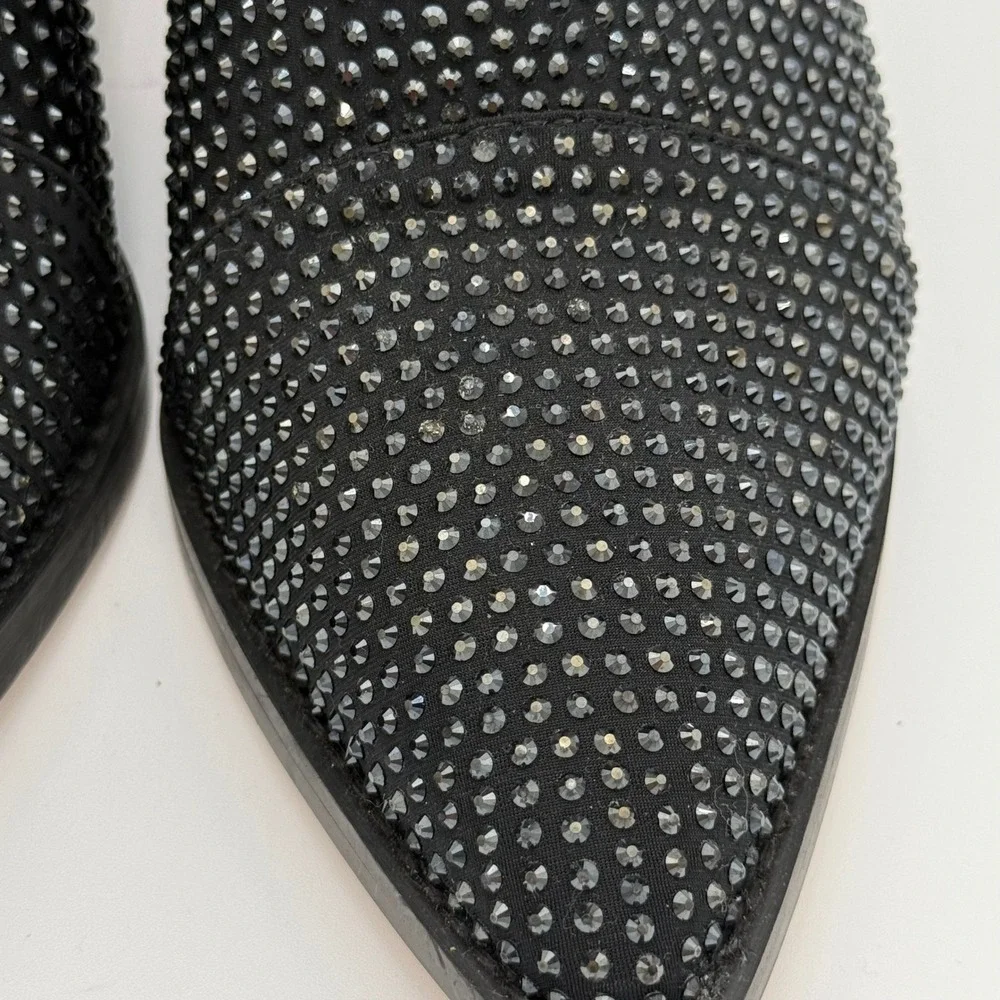 Michael Kors Dover Embellished Scuba Boot Rhinestone Pointed Toe Heels SZ 8 NWOT - Picture 6 of 15
